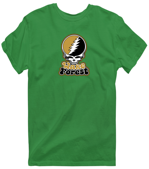 Wake Forest Stealie Premium Unisex T-Shirt — Design: Wake Forest University — Irish Green