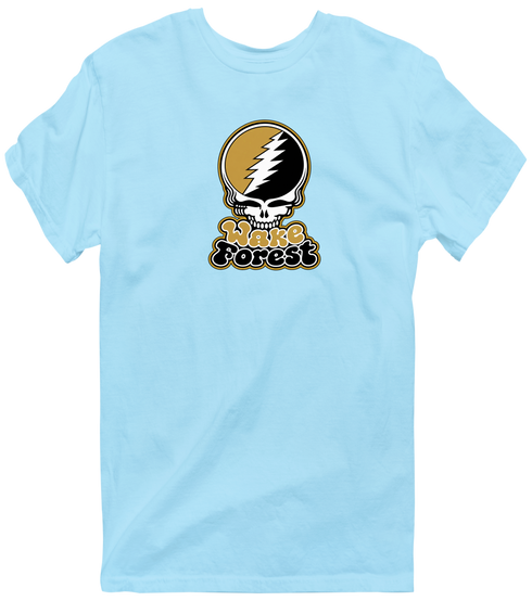 Wake Forest Stealie Premium Unisex T-Shirt — Design: Wake Forest University — Light Blue