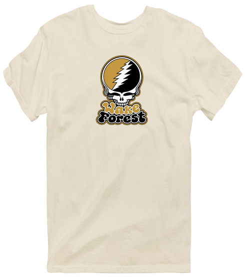 Wake Forest Stealie Premium Unisex T-Shirt — Design: Wake Forest University — Sand
