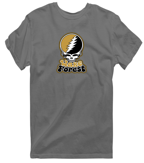 Wake Forest Stealie Premium Unisex T-Shirt — Design: Wake Forest University — Charcoal