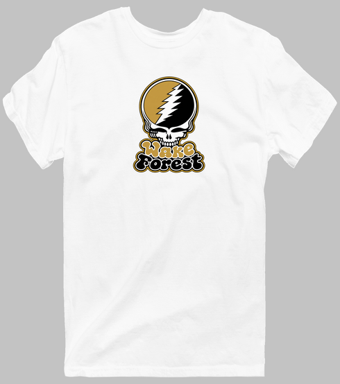 Wake Forest Stealie Premium Unisex T-Shirt — Design: Wake Forest University — White