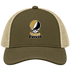 Wake Forest Stealie Premium Unisex Trucker Cap — Design: Wake Forest University — Moss/Khaki