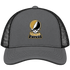 Wake Forest Stealie Premium Unisex Trucker Cap — Design: Wake Forest University — Charcoal/Black