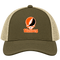 Wartburg Stealie Premium Unisex Trucker Cap — Design: Wartburg College — Moss/Khaki
