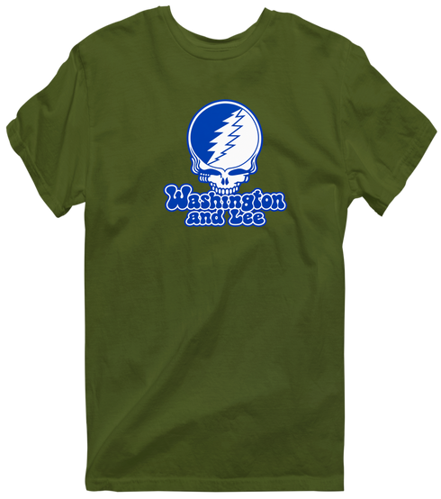 Washington and Lee Stealie Premium Unisex T-Shirt — Design: Washington and Lee University — Military Green