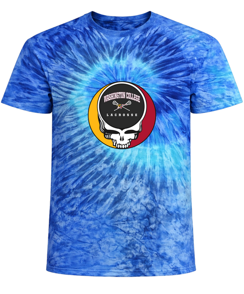 Washington College Lacrosse Stealie Tie-Dye T-Shirt