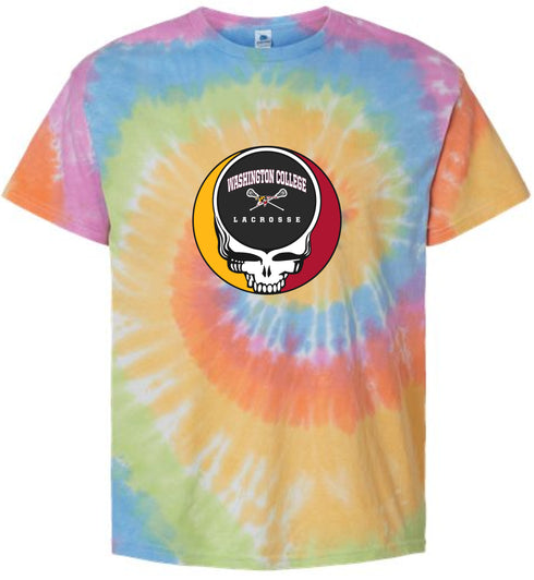 Washington College Lacrosse Stealie Tie-Dye T-Shirt