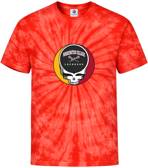 Washington College Lacrosse Stealie Tie-Dye T-Shirt