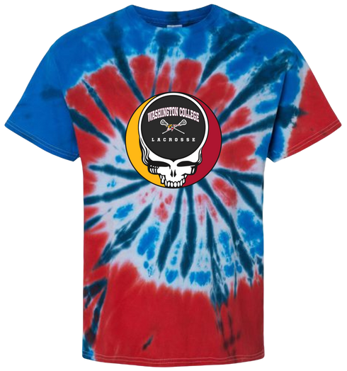 Washington College Lacrosse Stealie Tie-Dye T-Shirt