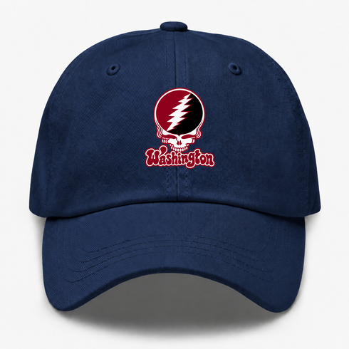 Washington Stealie Premium Unisex Dad Hat — Design: Washington College — Navy