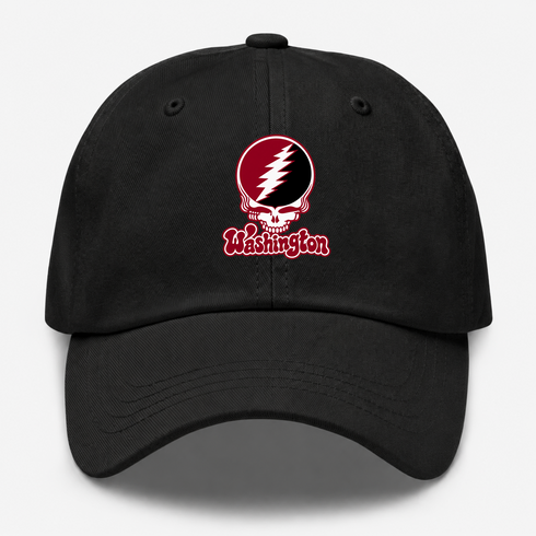 Washington Stealie Premium Unisex Dad Hat — Design: Washington College — Black