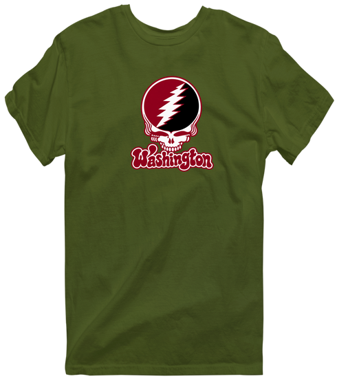 Washington Stealie Premium Unisex T-Shirt — Design: Washington College — Military Green