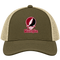 Washington Stealie Premium Unisex Trucker Cap — Design: Washington College — Moss/Khaki