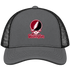 Washington Stealie Premium Unisex Trucker Cap — Design: Washington College — Charcoal/Black
