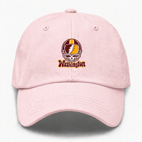 Washington Helmet Stealie Premium Unisex Dad Hat — Washington Commanders — Pink
