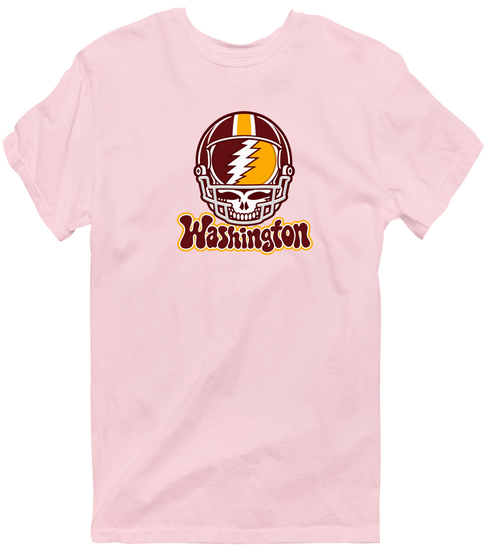 Washington Helmet Stealie Premium Unisex T-Shirt — Washington Commanders — Light Pink