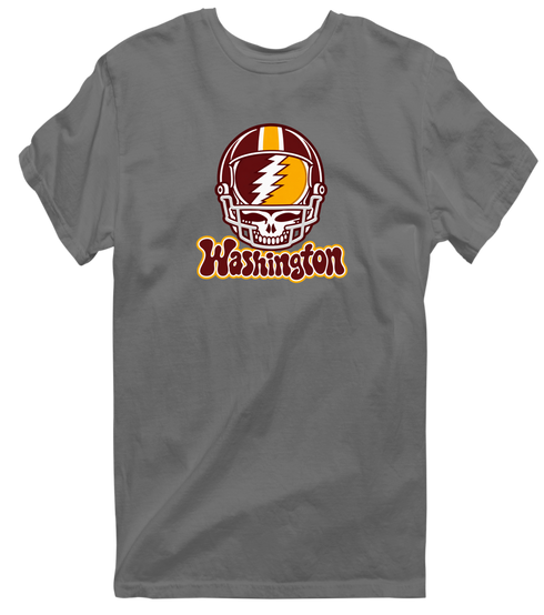 Washington Helmet Stealie Premium Unisex T-Shirt — Washington Commanders — Charcoal