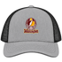 Washington Helmet Stealie Premium Unisex Trucker Cap — Washington Commanders — Heather Grey/Black