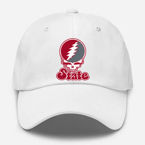 Washington Stealie Premium Unisex Dad Hat — Design: Washington State University — White