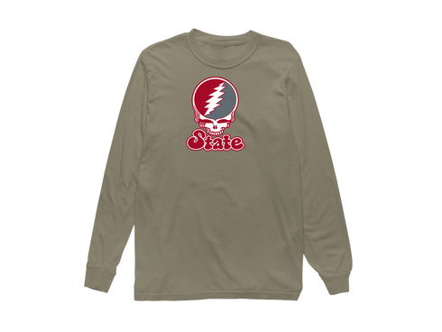 Washington Stealie Premium Unisex Long-Sleeve — Design: Washington State University — Sandstone
