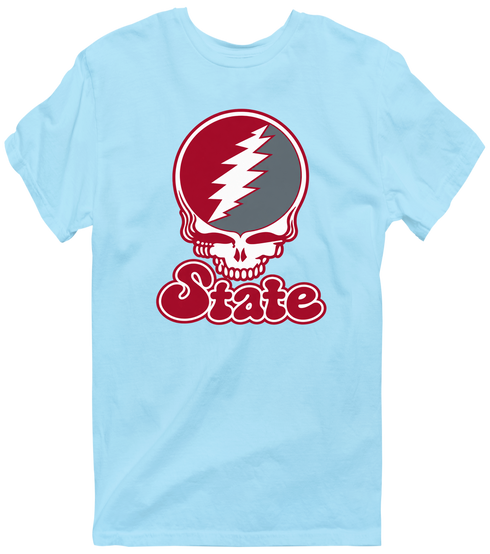 Washington Stealie Premium Unisex T-Shirt — Design: Washington State University — Light Blue