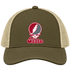 Washington Stealie Premium Unisex Trucker Cap — Design: Washington State University — Moss/Khaki