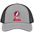 Washington Stealie Premium Unisex Trucker Cap — Design: Washington State University — Heather Grey/Black
