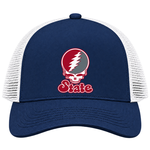 Washington Stealie Premium Unisex Trucker Cap — Design: Washington State University — Navy/White