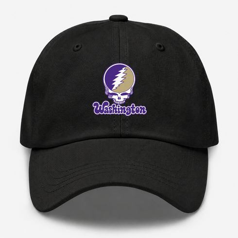 Washington Stealie Premium Unisex Dad Hat — Design: Washington University of — Black