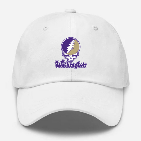 Washington Stealie Premium Unisex Dad Hat — Design: Washington University of — White