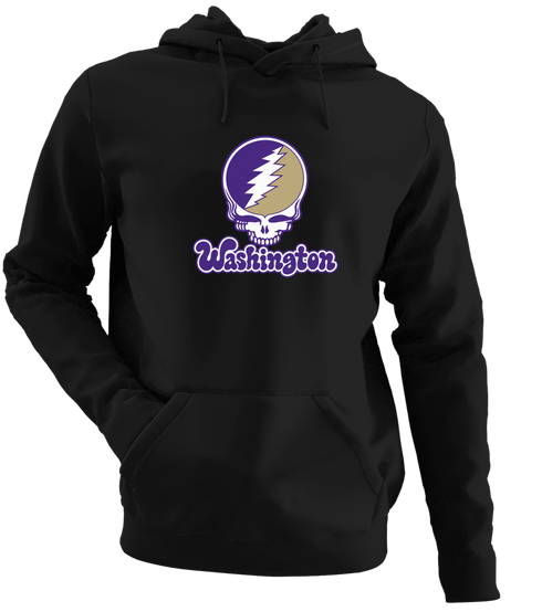 Washington Stealie Premium Unisex Hoodie — Design: Washington University of — Black