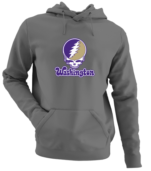 Washington Stealie Premium Unisex Hoodie — Design: Washington University of — Charcoal