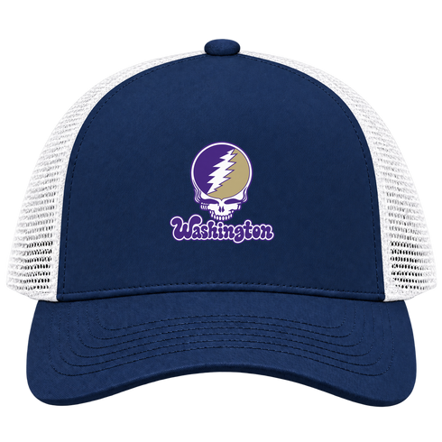 Washington Stealie Premium Unisex Trucker Cap — Design: Washington University of — Navy/White