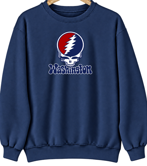 Washington Baseball Stealie Grateful Dead Crewneck — Washington Nationals — Navy