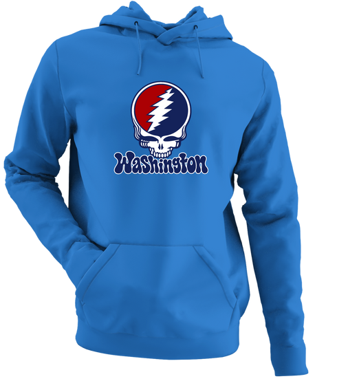 Washington Baseball Stealie Grateful Dead Hoodie — Washington Nationals — Heather Royal