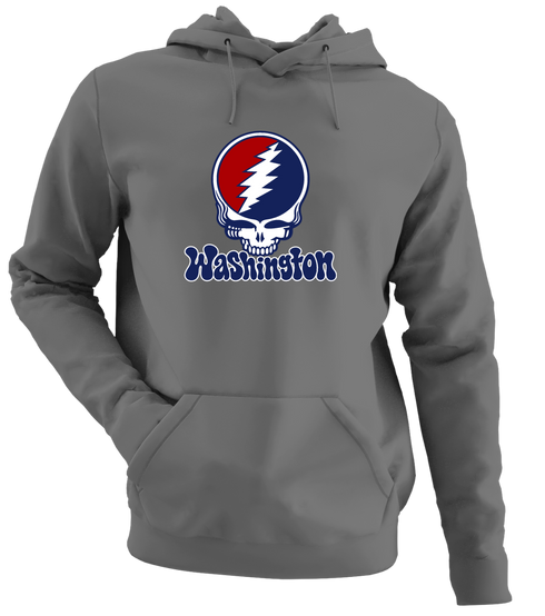 Washington Baseball Stealie Grateful Dead Hoodie — Washington Nationals — Charcoal