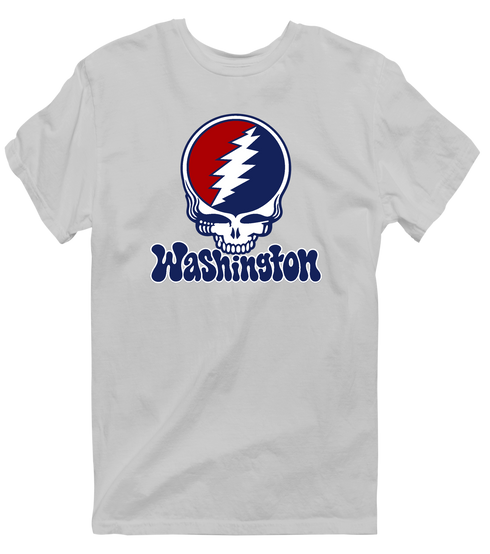 Washington Baseball Stealie Grateful Dead T-Shirt — Washington Nationals — Sport Grey