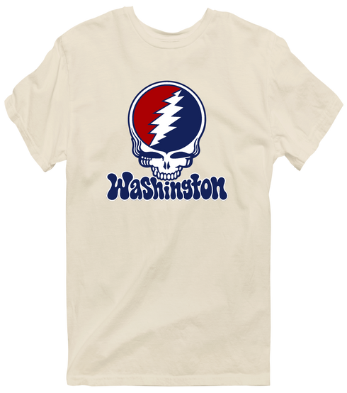 Washington Baseball Stealie Grateful Dead T-Shirt — Washington Nationals — Sand