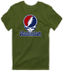 Washington Baseball Stealie Grateful Dead T-Shirt — Washington Nationals — Military Green