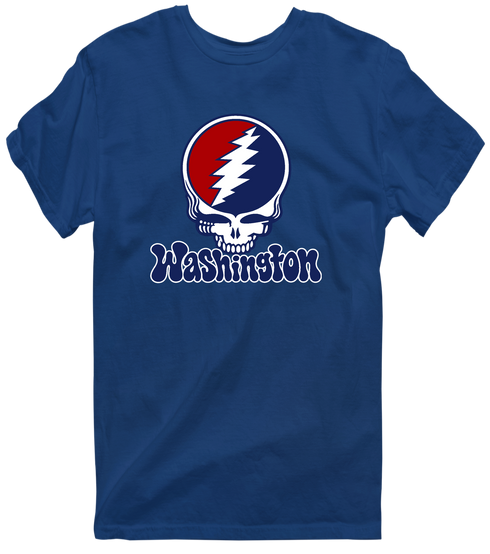 Washington Baseball Stealie Grateful Dead T-Shirt — Washington Nationals — Navy