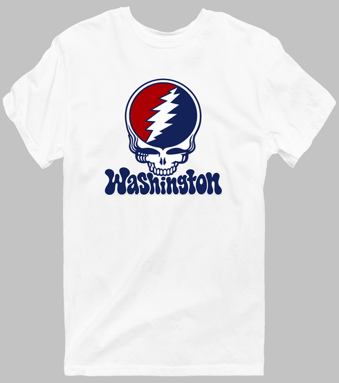 Washington Baseball Stealie Grateful Dead T-Shirt — Washington Nationals — White