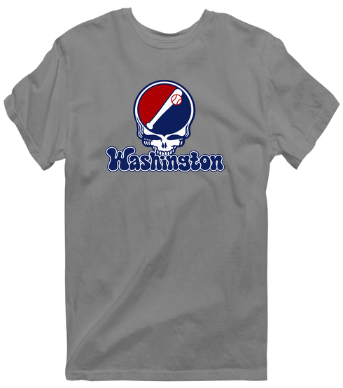 Washington Baseball Stealie Grateful Dead T-Shirt — Washington Nationals — Dark Heather
