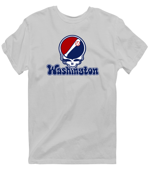 Washington Baseball Stealie Grateful Dead T-Shirt — Washington Nationals — Sport Grey