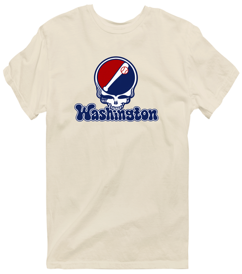 Washington Baseball Stealie Grateful Dead T-Shirt — Washington Nationals — Sand