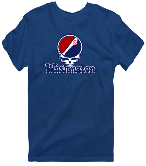 Washington Baseball Stealie Grateful Dead T-Shirt — Washington Nationals — Navy