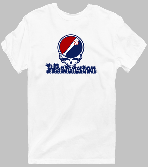 Washington Baseball Stealie Grateful Dead T-Shirt — Washington Nationals — White