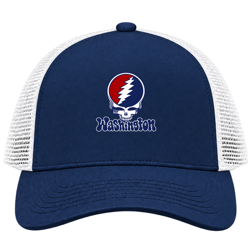 Washington Baseball Stealie Grateful Dead Trucker Cap — Washington Nationals — Navy/White