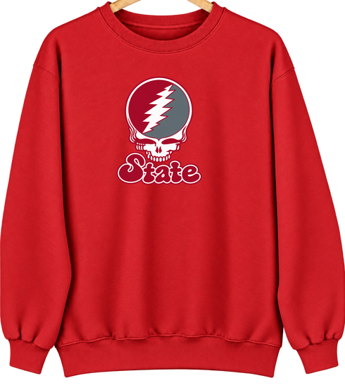 Washington Stealie Premium Unisex Crewneck — Design: Washington State University — Red
