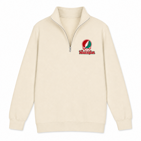 Washington Stealie Premium Unisex Quarter-Zip — Design: Washington University — Sand