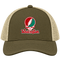 Washington Stealie Premium Unisex Trucker Cap — Design: Washington University — Moss/Khaki